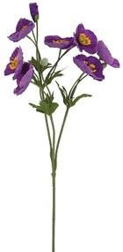Τεχνητό Λουλούδι Παπαρούνα 00-10031-6 65cm Purple Marhome Συνθετικό Υλικό