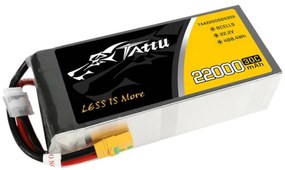 Tattu 22000mAh 22.2V 30C 6S1P Lipo Battery Pack with XT90-S plug