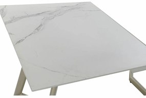 Τραπεζαρία DKD Home Decor Κρυστάλλινο Χρυσό Μέταλλο Λευκό (140 x 80 x 76 cm)