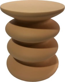 Βοηθητικό τραπέζι Jonne pakoworld MGO terracotta Φ40x46εκ