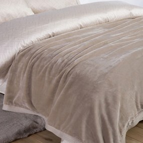 Κουβέρτα Βελουτέ Υπέρδιπλη (230x240) Nef-Nef Homeware Elements Velosso Beige