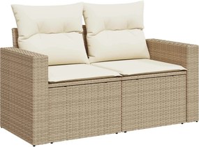 vidaXL Σετ Καναπέ 5 τμχ. Μπεζ και Κρέμ 182,5 x 182,5 x 85 cm