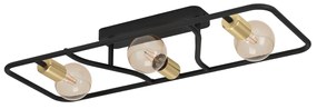 Φωτιστικό Οροφής Eglo 900367 MESSINARO Μαύρο Ματ (Black Mat)|Μπρούτζινο (φυσικό) (Brass natural)