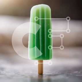 Σετ των 2 Intra Συλλεκτικό Ξύλινο Παζλ Plywood  4mm - Πράσινο Popsicle σε ένα ξύλινο ραβδί Σε Ξύλινο Κουτί - Διαστάσεις: 10x10 cm – 25 κομμάτια