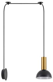 Φωτιστικό Τοίχου Adept Tube 77-8831 50x15x300cm 1xE27 60W Black-Gold Homelighting