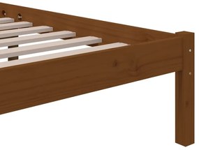 vidaXL Πλαίσιο Κρεβατιού Μελί 150 x 200 εκ. Μασίφ Ξύλο King Size