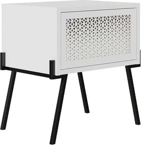 Κομοδίνο μελαμίνης Naive Megapap χρώμα λευκό 48x34x51εκ.