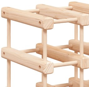 vidaXL Ραφιέρα Κρασιών για 72 Κρασιά 90,5x23x90,5εκ. Μασίφ Ξύλο Πεύκου