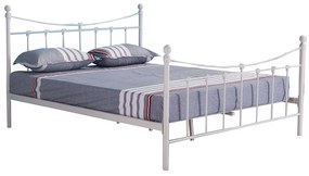 Κρεβάτι  SOPHIE Μεταλλικό Sandy White 210x168x110cm (Στρώμα 160x200cm)