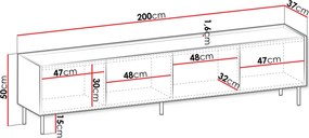 Έπιπλο τηλεόρασης Tewos 4D - 200.00Χ37.00Χ50.00cm