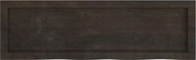 vidaXL Ράφι Τοίχου Σκούρο Καφέ 100x30x(2-4) εκ. Επεξ. Μασίφ Ξύλο Δρυός