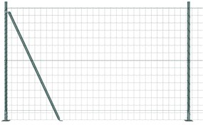 vidaXL Euro Fence με 13 φλαντζοειδείς πόλους 1,2x25 μ από γαλβανισμένο χάλυβα