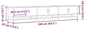 ΈΠΙΠΛΟ ΤΗΛΕΟΡΑΣΗΣ ΓΚΡΙ SONOMA 240X35X41 ΕΚ. ΑΠΟ ΕΠΕΞΕΡΓ. ΞΥΛΟ 3300798