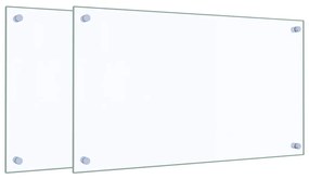 vidaXL Πλάτες Κουζίνας 2 τεμ. Διαφανής 70 x 40 εκ. από Ψημένο Γυαλί