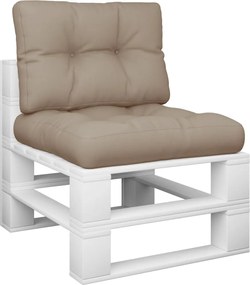 vidaXL Μαξιλάρια Παλέτας 2 τεμ. Taupe Υφασμάτινα