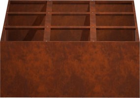 vidaXL Γλάστρα Κήπου Σκ rusty 100 x 100 x 50 cm