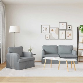 vidaXL Καναπές 2 pcs Ανοιχτό γκρι