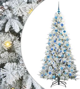 vidaXL Τεχνητό Χριστουγεννιάτικο Δέντρο με Άξονα με βάση Λευκό 180 cm