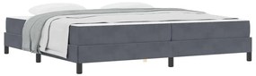 vidaXL Κρεβάτι box spring με στρώμα Σκούρο Γκρι 200 x 200 cm Βελούδο