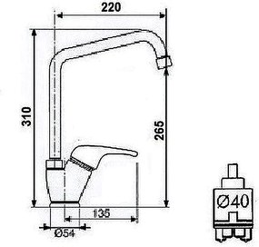 Oioli Kappa LC845 Chrome - Μπαταρία Κουζίνας