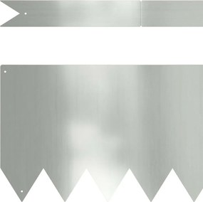 vidaXL Περίγραμμα γκαζόν 50 pcs 100 x 0.05 x 20 εκ Ασημί
