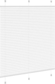 vidaXL Πλισέ περσίδα Λευκό 115x100 cm Πλάτος υφάσματος 114,4 cm