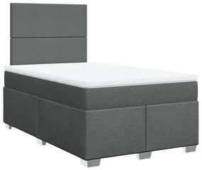 ΚΡΕΒΑΤΙ BOXSPRING ΜΕ ΣΤΡΩΜΑ ΣΚΟΥΡΟ ΓΚΡΙ 120X190 ΕΚ ΥΦΑΣΜΑΤΙΝΟ 3290421