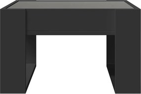 vidaXL Τραπεζάκι Σαλονιού Infinity LED Μαύρο 50x53x30 εκ.