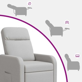 vidaXL Αναπαυτική Καρέκλα Σκίουρος Γκρί Ύφασμα