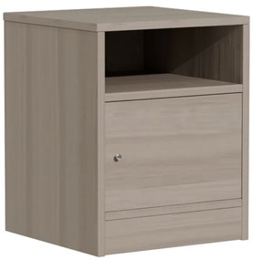 Κομοδίνο Foly pakoworld με ένα ντουλάπι γκρι oak 40x40x50εκ