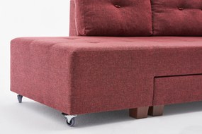 Corner Sofa-Bed Manama Corner Sofa Bed Right - Claret Red Claret Red
