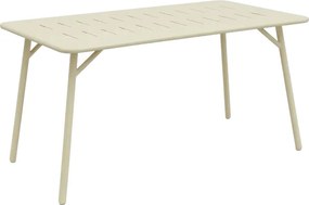Τραπέζι Moraja pakoworld κρεμ μέταλλο 140x80x72εκ