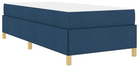 vidaXL Σκελετός Κρεβατιού με στρώμα Μπλε 90 x 200 cm ύφασμα