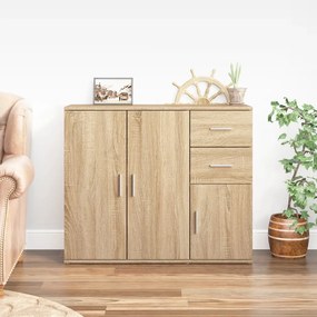vidaXL Μπουφές Sonoma Δρυς 91 x 29,5 x 75 εκ. από Τεχνητό Ξύλο