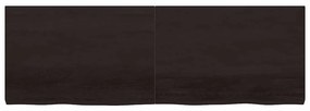 vidaXL Πάγκος Μπάνιου Σκούρο Καφέ 180x60x(2-6) εκ. Επεξεργ. Μασίφ Ξύλο