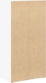 vidaXL Βιβλιοθήκη Λευκή 40x24x77 εκ. από Επεξεργασμένο Ξύλο