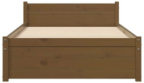 vidaXL Πλαίσιο Κρεβατιού Μελί 75x190 εκ. Ξύλο Πεύκου Small Single