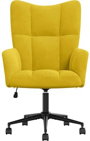 vidaXL Πολυθρόνα Relax Κίτρινο Μουσταρδί Βελούδινη