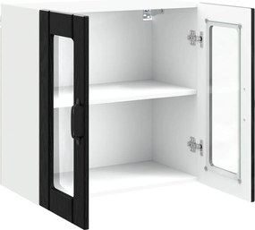vidaXL Ραφιέρα τοίχου LUCCA Μαύρη Δρυς 60 x 31 x 60 εκ.