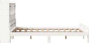 vidaXL Κρεβάτι Βιβλιοθήκη Χωρίς Στρώμα 140x200 εκ Μασίφ Ξύλο Πεύκο