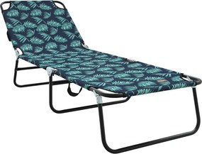 vidaXL Πτυσσόμενη ξαπλώστρα Πολύχρωμο 188 x 57 x 86,5 εκ. Πολυεστέρας