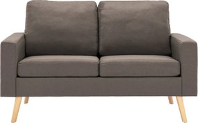 vidaXL Σετ Σαλονιού 2 Τεμαχίων Χρώμα Taupe Υφασμάτινο