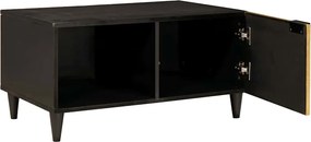 vidaXL Τραπεζάκι σαλονιού Μαύρο και Χρυσό 80 x 50 x 40 cm