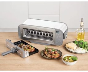 Τοστιέρα Ninja 3σε1 ST200EUWH, 2400W, 7 προγράμματα, ρύθμιση θερμοκρασίας, ψησταριά, απόψυξη, αναθέρμανση, οριζόντια λειτουργία, λευκό