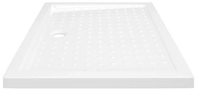 vidaXL Βάση Ντουζιέρας με Σχέδιο Τάπας Λευκή 90 x 70 x 4 εκ. από ABS
