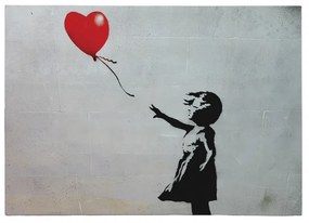 Διακοσμητικός πίνακας Wallxpert 966BRS1111, The girl with the balloon by Banksy, 50x70 cm, Πολύχρωμος