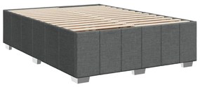 vidaXL Κρεβάτι Boxspring με Στρώμα Σκούρο Γκρι 140x190 εκ. Υφασμάτινο