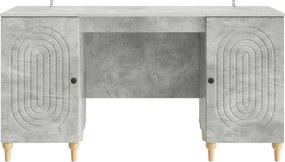 vidaXL Γραφείο Γκρι Σκυροδέματος 142,5 x 50 x 75 εκ.