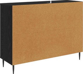 vidaXL Πλαϊνό γραφείο ESSEN Μαύρη Δρυς 102 x 33 x 76 εκ.