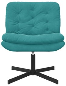 vidaXL Γυριστή Χαλαρωτική Καρέκλα Τιρκουάζ 63 x 75 x 76 εκ Βελούδο